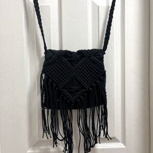 Boho Knit Crossbody Bag